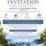 Beauty Within at Crug Glâs exclusive launch invitation, 8 November 2026
